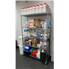 Image 1 : MOBILE 5 TIER METRO RACK WITH ASSORTED GROW INDUSTRY CHEMICALS & 2 WHITE STORAGE BINS