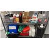 Image 4 : MOBILE 5 TIER METRO RACK WITH ASSORTED GROW INDUSTRY CHEMICALS & 2 WHITE STORAGE BINS