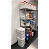 Image 5 : MOBILE 5 TIER METRO RACK WITH ASSORTED GROW INDUSTRY CHEMICALS & 2 WHITE STORAGE BINS