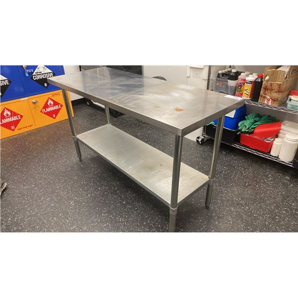 STAINLESS STEEL PREP TABLE APPROX 60'L X 24'D X 35"H