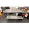 Image 2 : STAINLESS STEEL PREP TABLE APPROX 60'L X 24'D X 35"H