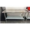 Image 1 : STAINLESS STEEL PREP TABLE APPROX 60'L X 24'D X 35"H