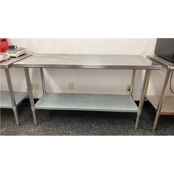 STAINLESS STEEL PREP TABLE APPROX 60'L X 24'D X 35"H & TRINITY STAINLESS STEEL PREP TABLE