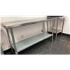 Image 2 : STAINLESS STEEL PREP TABLE APPROX 60'L X 24'D X 35"H & TRINITY STAINLESS STEEL PREP TABLE