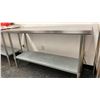 Image 4 : STAINLESS STEEL PREP TABLE APPROX 60'L X 24'D X 35"H & TRINITY STAINLESS STEEL PREP TABLE