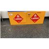 Image 1 : YELLOW WOODEN FLAMMABLE STORAGE CABINET APPROX 47"L X 18"D X 18"H