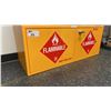 Image 2 : YELLOW WOODEN FLAMMABLE STORAGE CABINET APPROX 47"L X 18"D X 18"H