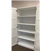 Image 3 : 3 WHITE 2 DOOR STORAGE CABINETS- EACH MEASURES APPROX 39"W X 24"D X 79"H