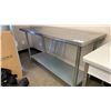 Image 2 : 2 TIER STAINLESS STEEL PREP TABLE APPROX 60"L X 24"D X 35"H