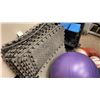 Image 3 : GROUP OF ASSORTED EXERCISE EQUIPMENT, GYM MATS, LIFTING BELTS, BALLS & MORE