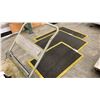 Image 1 : 3 ANTI FATIGUE MATS & FOLDING UTILITY CART *CONTENTS ON CART NOT INCLUDED*