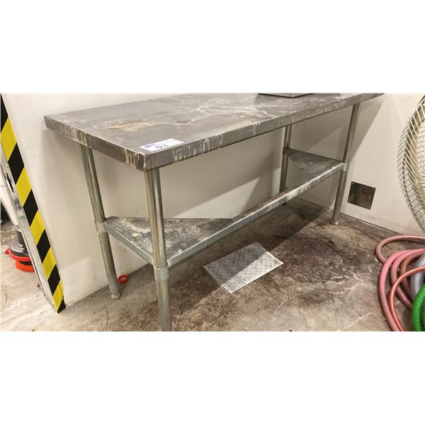 STAINLESS STEEL PREP TABLE APPROX 60"L X 24"D X 33.5"H