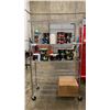 Image 2 : 5 TIER MOBILE RACK WITH CONTENTS APPROX 48"W X 18"D X 76"H