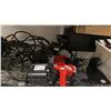 Image 3 : SHELF OF ASSORTED PUMPS, WALKIE TALKIES, TAG GUN, EYE WASH STATION & MORE