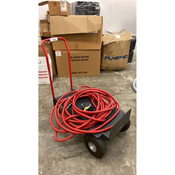 RED/GREY 4 WHEEL DOLLY CART, GREENLINE 300 PSI HOSE & ASCO SOLENOID VALVE
