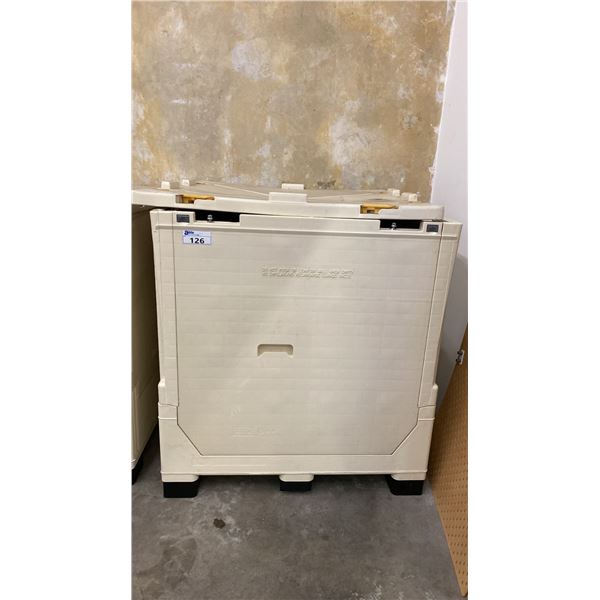 BEIGE PALLET CRATE WITH ASSORTED GROW PRODUCT