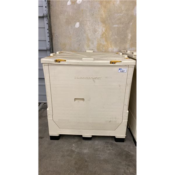 BEIGE PALLET CRATE WITH ASSORTED GROW PRODUCT