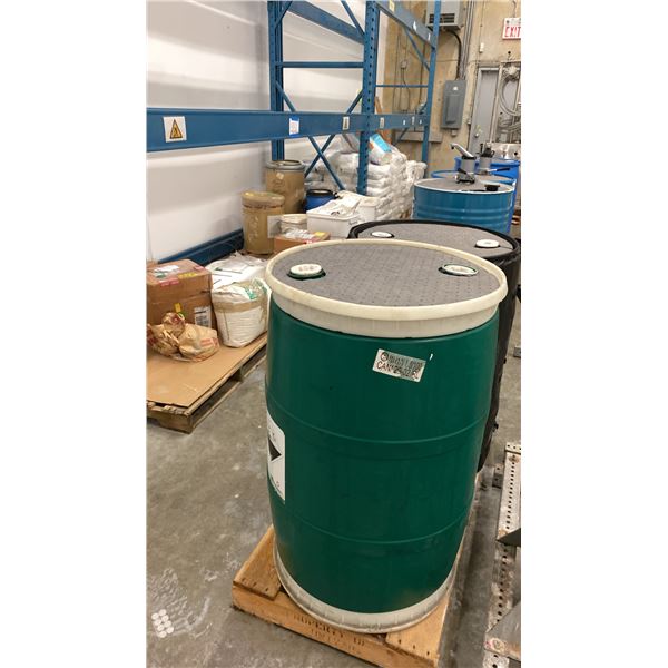 5 LARGE BARRELS OF ASSORTED CHEMICALS & 6 PALLETS OF ASSORTED DRY CHEMICALS