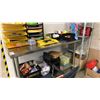 Image 3 : SHIPPING AND RECEIVING STATION WITH CONTENTS- TABLES, PACKAGING TAPE, LABELS, PACKAGING ITEMS & MORE