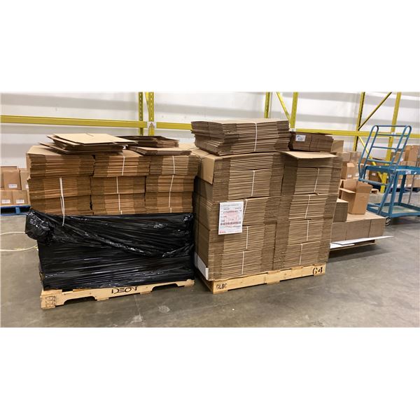 5 PALLETS OF ASSORTED SHIPPING BOXES