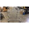 Image 2 : PAIR OF 3 TIER METAL MOBILE CARTS