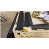 Image 5 : STAINLESS STEEL PREP TABLE TOPS, LEGS & METAL RACKING PARTS WITH WOOD SHELVES