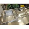 Image 2 : 3 Bay Stainless Steel Steel Table w/ Lids & Inserts