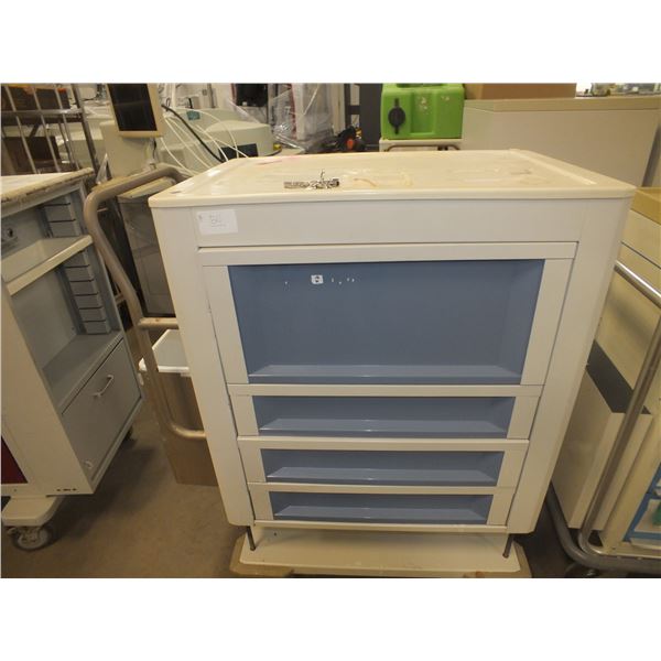4 Drawer Medical Storage Cart On Wheels