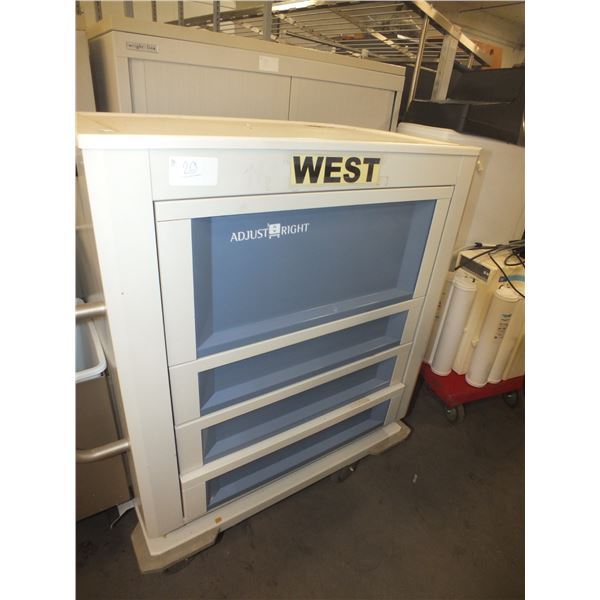 4 Drawer Medical Storage Cart