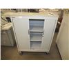 Image 1 : Roll Door Storage Cabinet On Wheels