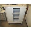Image 1 : Roll Door Storage Cabinet On Wheels
