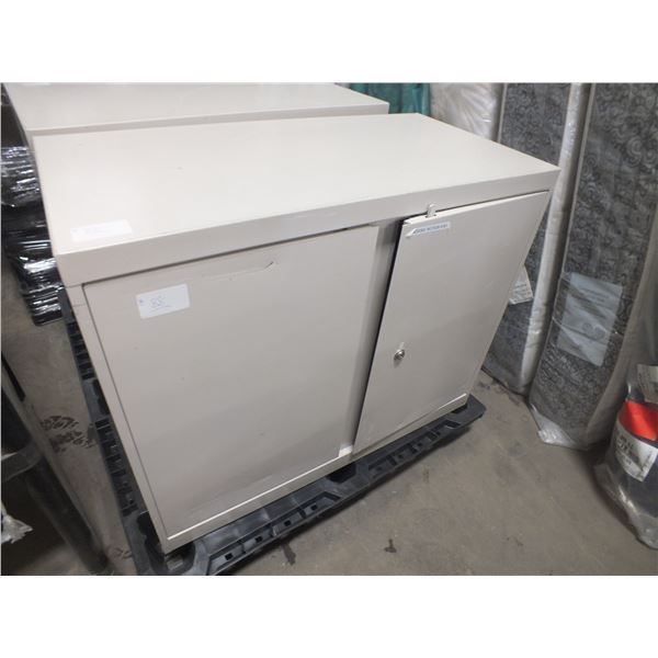 Two Metal 2 Door Storage Cabinets