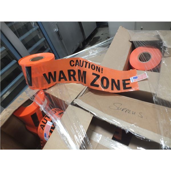 Pallet Of Large Rolls of Caution Tape