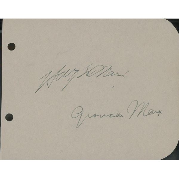 Marx Brothers original signature page