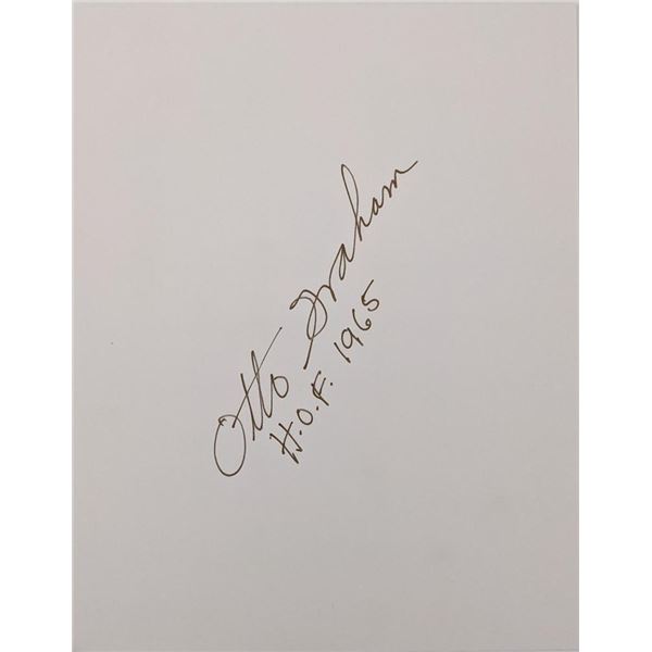 NFL Hall Of Famer Otto Graham Autograph