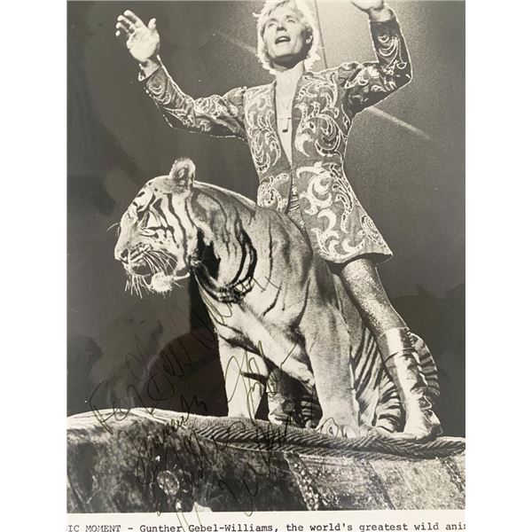 Ringling Brothers Circus Gunther Gebel-Williams signed photo