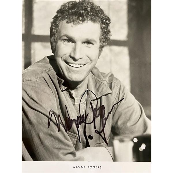 MASH Wayne Rogers signed photo