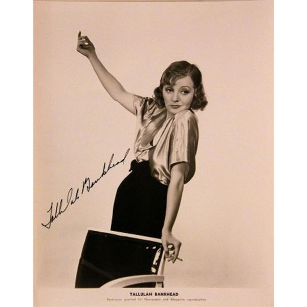 Tallulah Bankhead signed promo photo