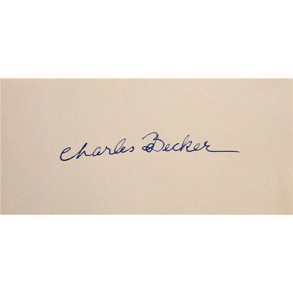 The Wizard Of Oz Charles Becker signature slip
