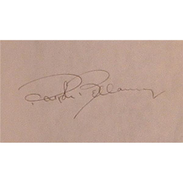 The Winds Of War Ralph Bellamy signature slip