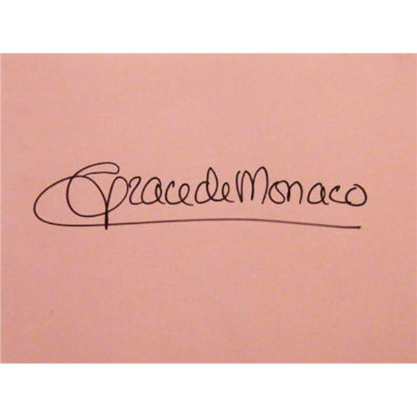 Princess Grace DeMonaco signature slip