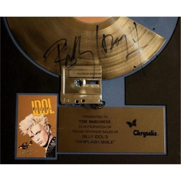 Billy Idol Gold Record, Cassette & CD Award