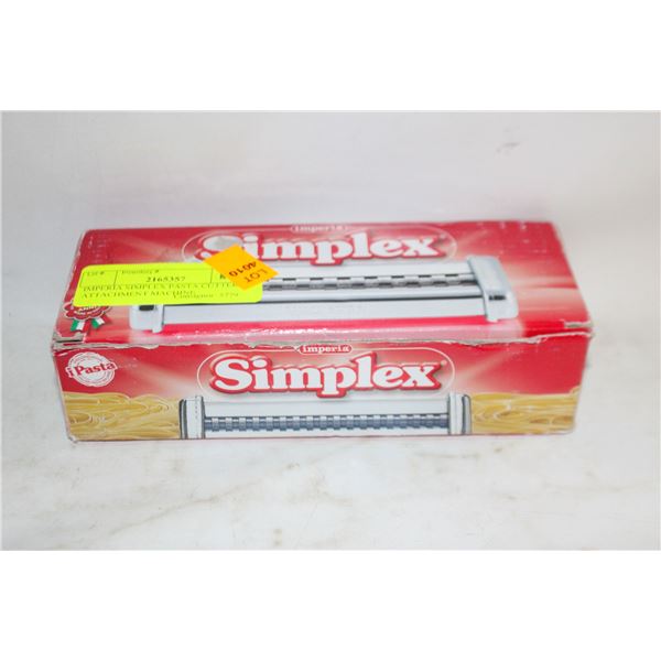 IMPERIA SIMPLEX PASTA CUTTER ATTACHMENT MACHINE