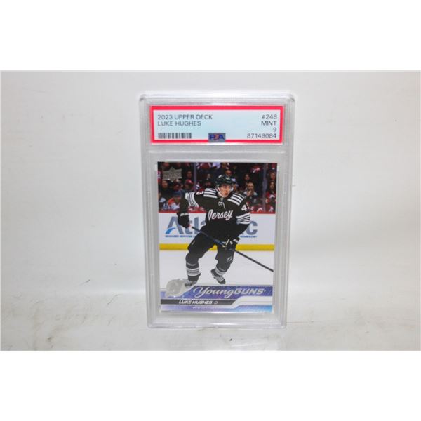 2023 LUKE HUGES PSA GRADED 9 YOUNG GUNS