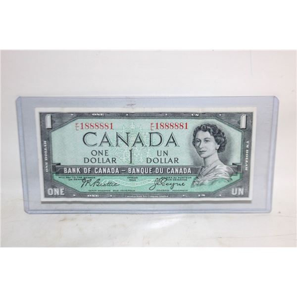 CANADA ONE DOLLAR SERIAL# FL1888881