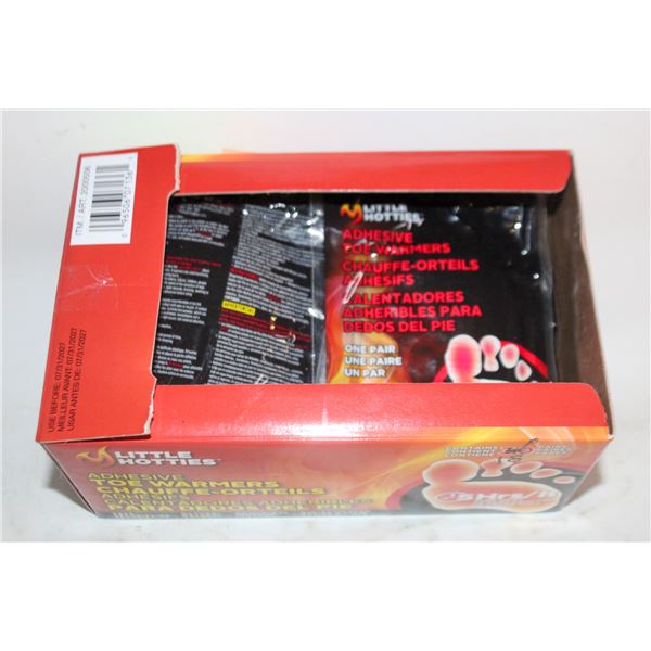 NEW W BOX 18 PAIRS LITTLE HOTTIES ADHESIVE TOE WAR