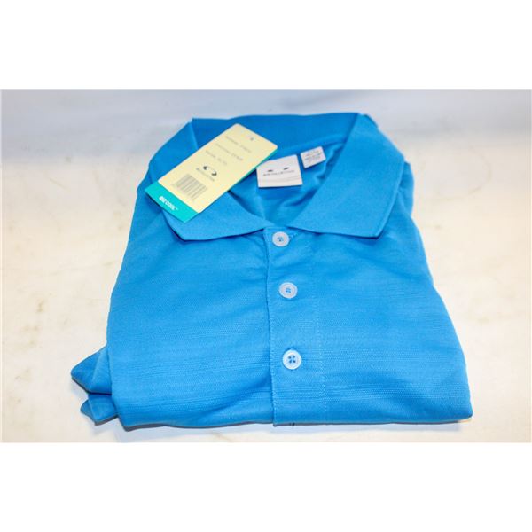 BIZ COLLECTION (XL) MENS ICE BLUE GOLF SHIRT