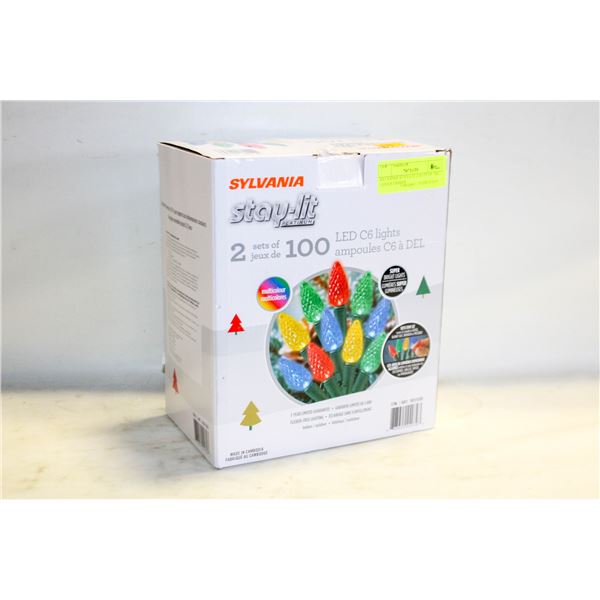 SYLVANIA STAY-LIT 2 SETS OF 100 LED C6 LIGHTS