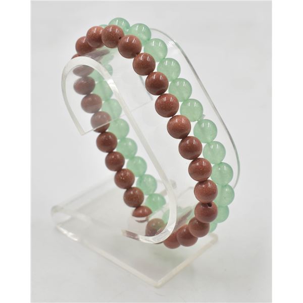 #109-NATURAL SAND STONES & GREEN AVENTURINE