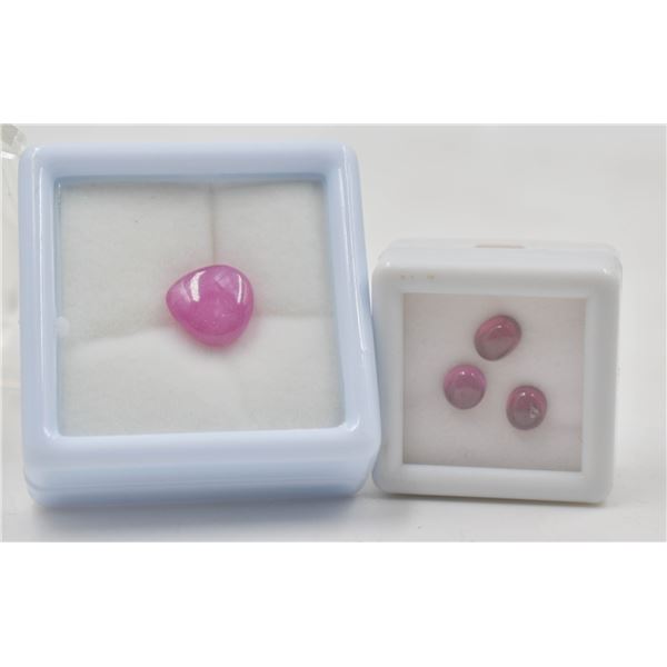 #137- NATURAL RED RUBY6.97CT /PHODOLITE GARNET 3.0